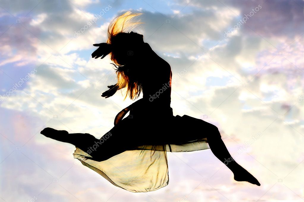 Woman Leaping through the Air