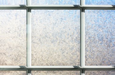 Frosted Winter Window Glass Background clipart