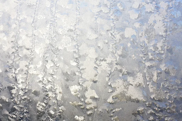 Frosted Window in Winter Background — Stock Photo, Image