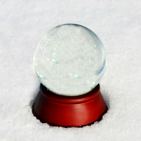 ลูกโลกหิมะที่ว่างเปล่ากับ Copyspace — ภาพถ่ายสต็อก