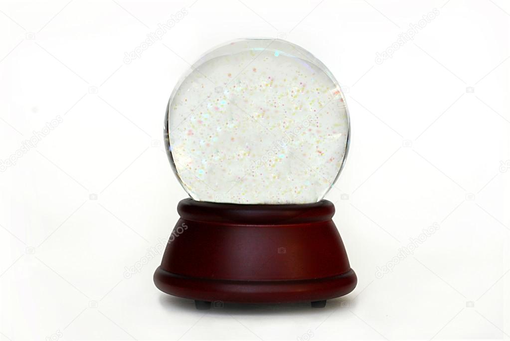 Isolated Empty Snow Globe with Copyspace