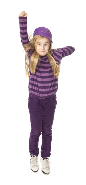 Ragazza in un abito viola — Foto Stock