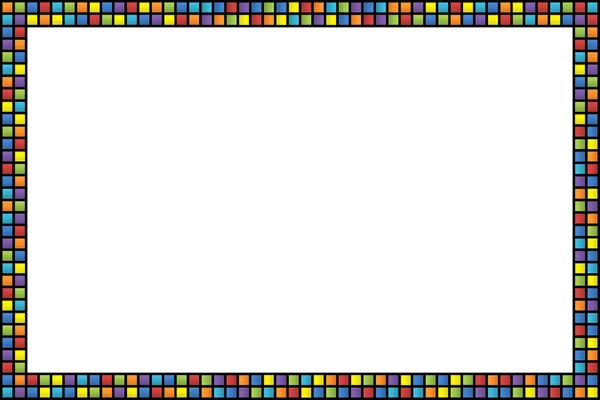 Frame with colored squares — Stock Photo, Image