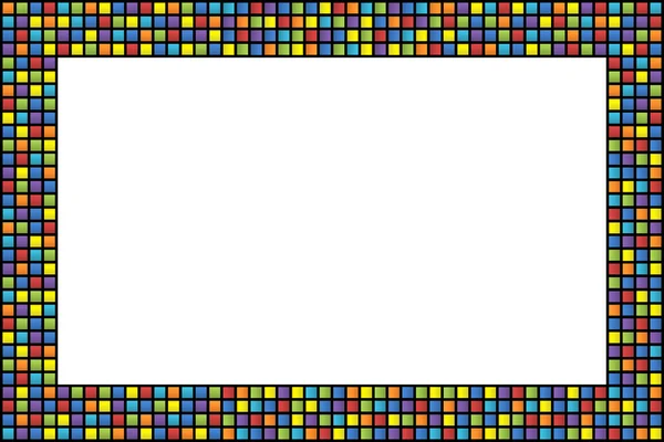 Quadro com quadrados coloridos — Fotografia de Stock