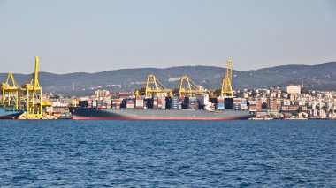 Trieste liman ve deniz Panoraması