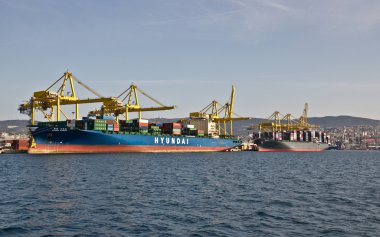 Trieste liman ve deniz Panoraması