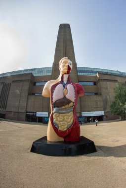 Giant statue of the human body clipart