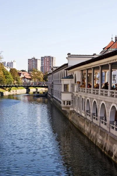 River in Ljubljana — Stock Photo, Image