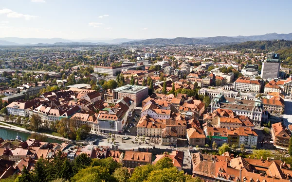 Aerial view of Ljubljana — Stock Photo, Image