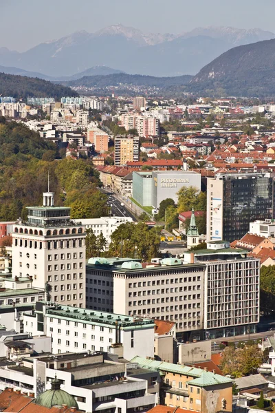 Luftaufnahme von Ljubljana — Stockfoto