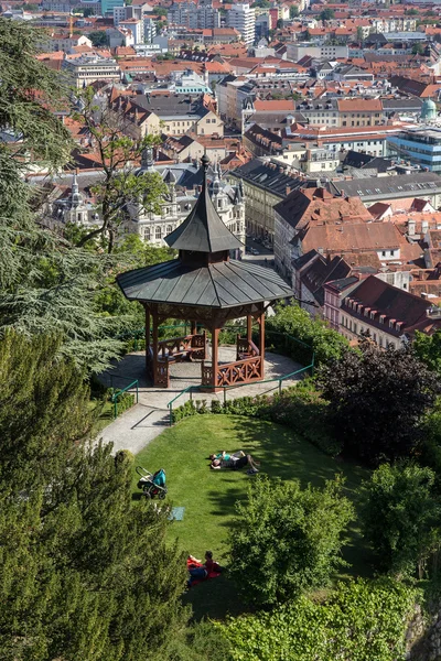 Pohled z čínského pavilonu v Grazu — Stock fotografie