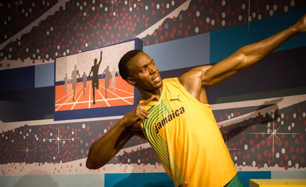 Usain Bolt-szobor — Stock Fotó