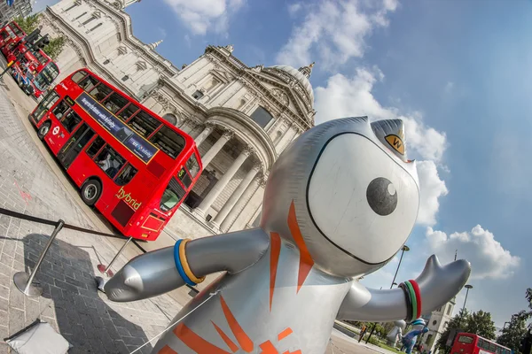 The London 2012 Olympics games mascot, Wenlock — Stock Photo, Image