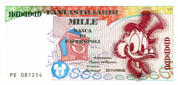 Seria banknotów z postaciami walt disney — Zdjęcie stockowe