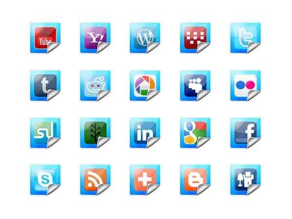 Buttons of social technology — Stock Photo, Image