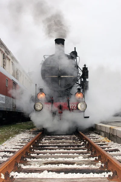 Comboio motor a vapor — Fotografia de Stock