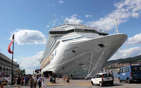 Inauguración del crucero Costa Favolosa Imágenes de stock libres de derechos