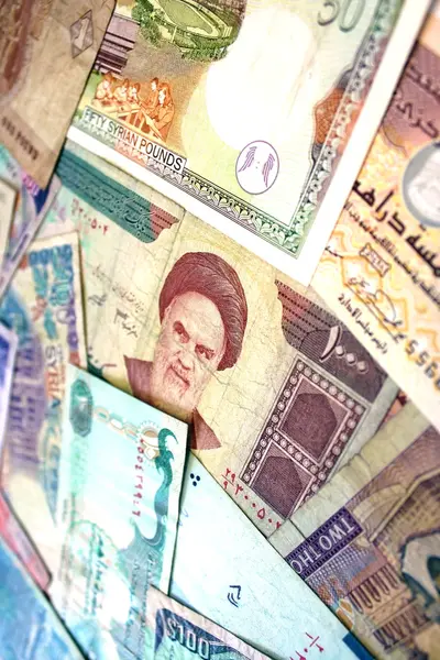 Banknoty z Bliskiego Wschodu — Zdjęcie stockowe