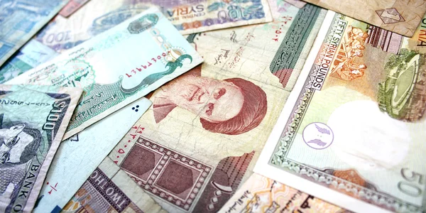 Banknotes from middle east — Stock Photo, Image