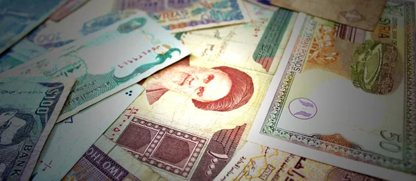 Bankovky z Blízkého východu — Stock fotografie