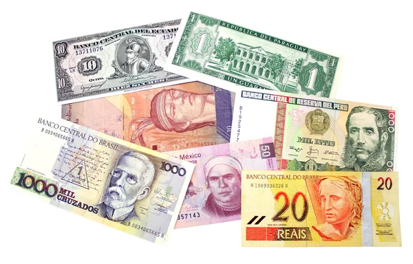 Banknoten aus Südamerika — Stockfoto