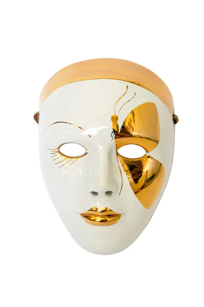 Guld venetiansk mask — Stockfoto