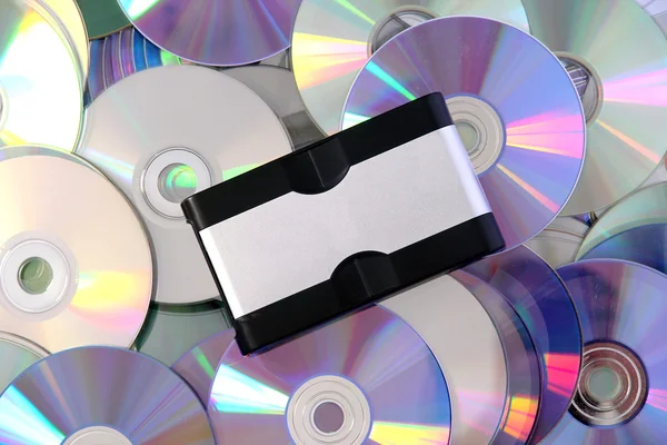 Disco rígido em CDs e DVDs — Fotografia de Stock