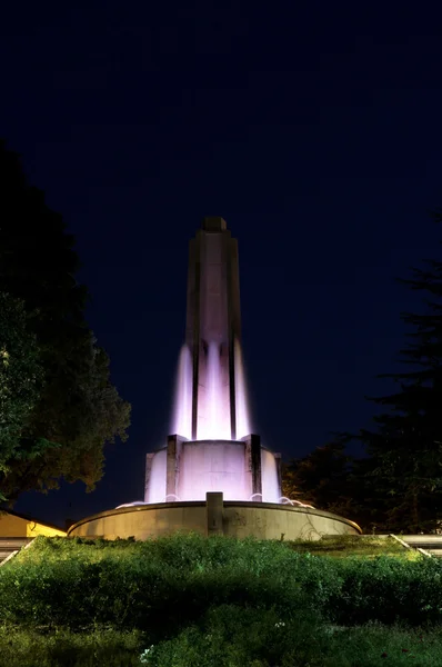 Night view of the fountain of San Giusto — Stock Photo, Image