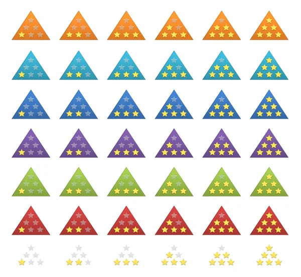Estrelas de classificação coloridas — Fotografia de Stock