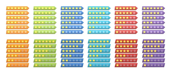 Colorful rating stars — Stock Photo, Image