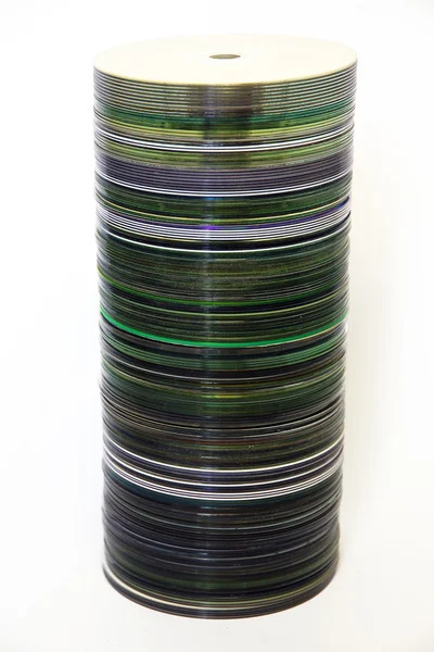 Empilhamento de CDs e DVDs Imagem De Stock
