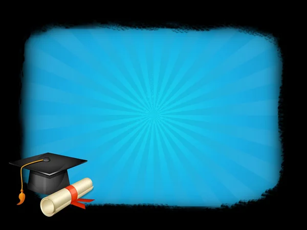 Symbol of degree and diploma frame with — Stock Photo, Image