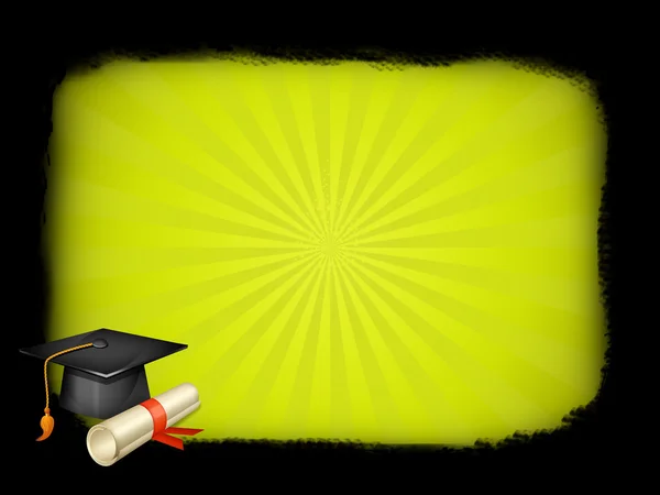 Symbol of degree and diploma frame with — Stock Photo, Image