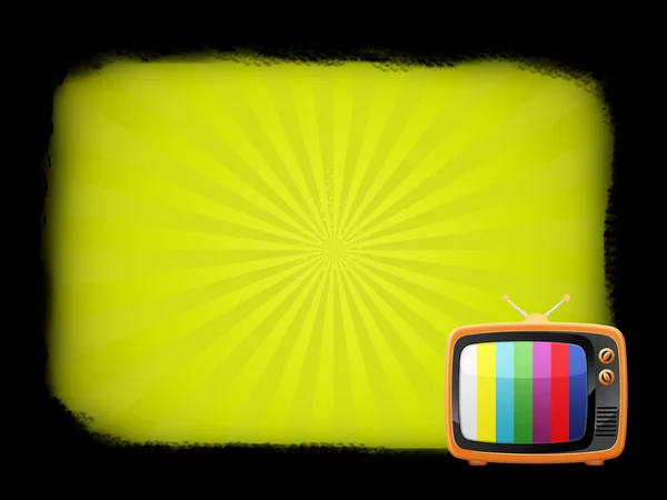 Gammal TV med ram — Stockfoto