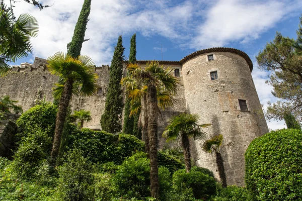 As muralhas do castelo de Girona Imagem De Stock