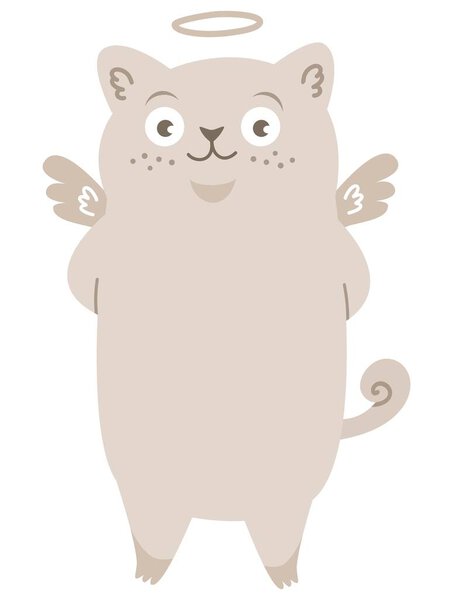 Cute vector cupid cat