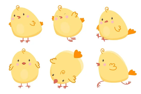 Petits poulets mignons — Image vectorielle