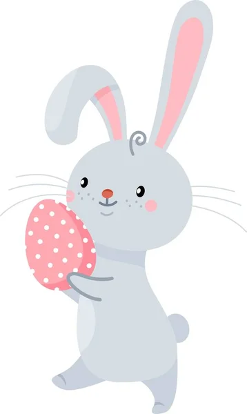 The Easter Bunny carries an egg. — Stock Vector