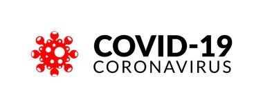 Beyaz arka planda izole edilmiş Covid-19 Coronavirus ikonunun vektör çizimi. Coronavirus nCoV tek iplikli RNA virüsüdür. Tehlikeli virüs sembolü. Enfeksiyon yok ve Coronavirüs Konseptini Durdur.
