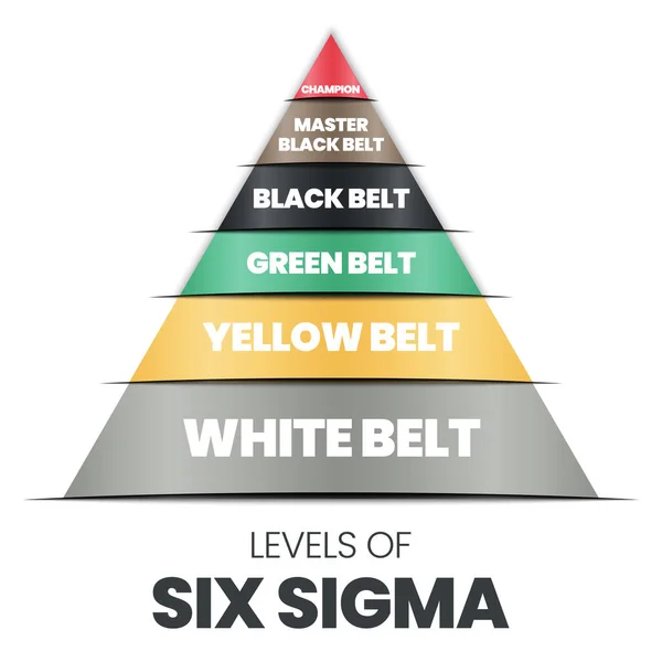 Infográfico Vetorial Forma Pirâmide Triângulo Níveis Sigma Que Uma Metodologia —  Vetores de Stock