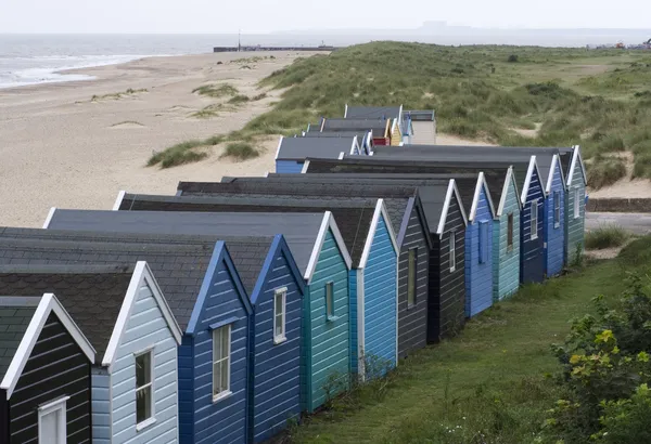 Παραλία Southwold ατενίζοντας sizewell, του Σάφολκ, Αγγλία — Φωτογραφία Αρχείου