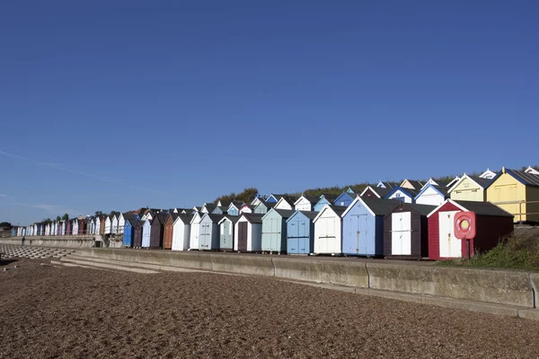 Stranden hyddor, felixstowe, suffolk, england — Stockfoto