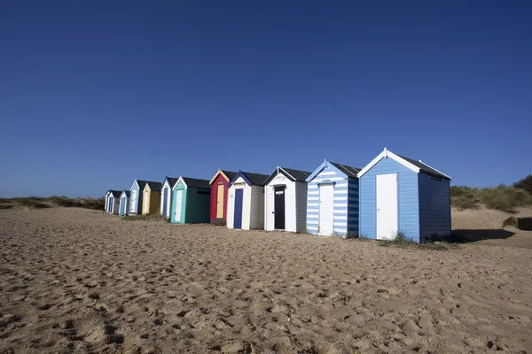 索思沃尔德、 萨福克、 英格兰海滩小屋 — 图库照片