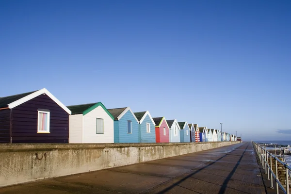 해변 오두막, 사우스 월드, 서퍽, 영국 — 스톡 사진
