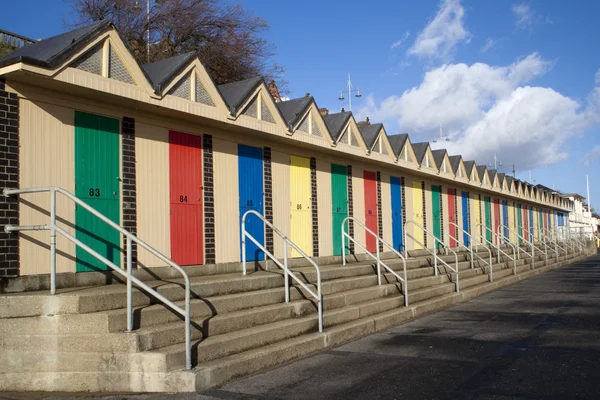 Stranden hyddor, lowestoft, suffolk, england — Stockfoto