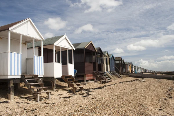 Plaj kulübe, bay thorpe, essex, İngiltere — Stok fotoğraf