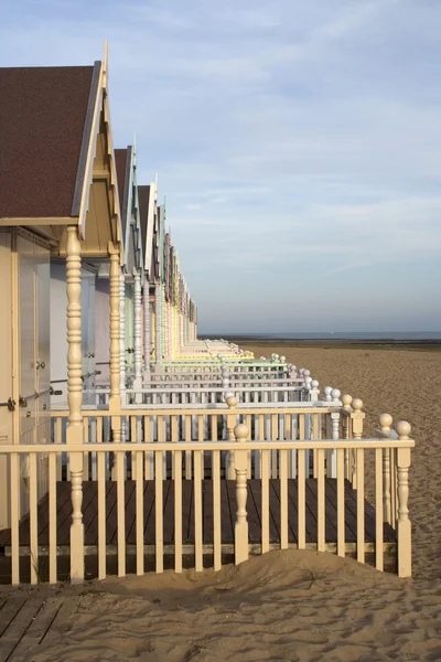 Beach Huts, West Mersea, Essex, England — Stock Photo, Image