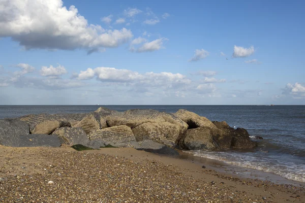 索思沃尔德海滩、 萨福克、 英格兰 — 图库照片