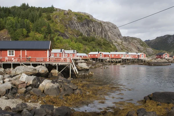 Fischerdorf Nusfjord, auf den Lofoten, Norwegen, sca — Stockfoto