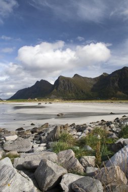 flakstad beach lofoten Adaları, Norveç